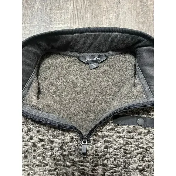 Eddie Bauer Men's Snap Button Pocket 1/4 Zip Sweater Fleece Pullover Gorpcore - Picture 3 of 7